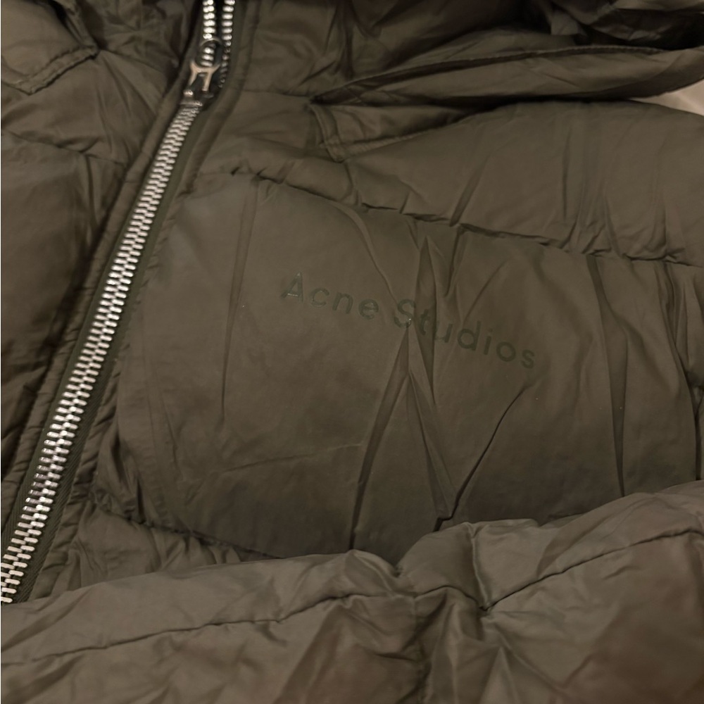 Acne Olive Green Quilted Jacket